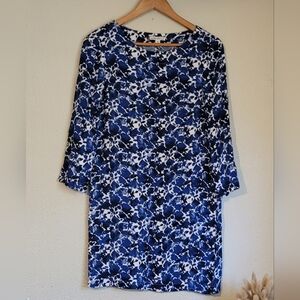 J. Crew Blue Floral Mini Dress
